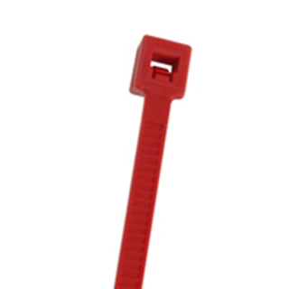 NTE Electronics 04-04182 CABLE TIE 18 LB. MINI 4.1" RED NYLON 100/BAG