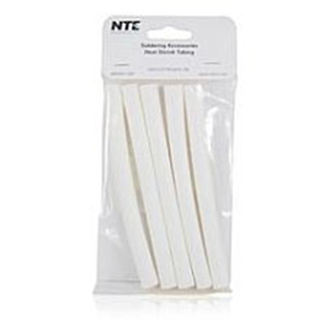 NTE Electronics 47-25306-W Heat Shrink 3/8 " Dia W/adhesive WHT 6" Length 5pcs