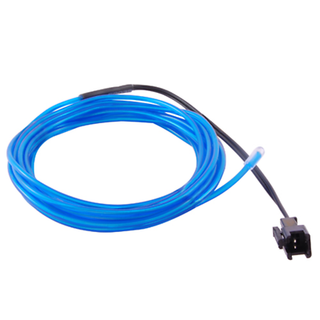 NTE Electronics 69-ELW3.2-BL EL WIRE BLUE 3.2MM DIA 3M W/PRE-WIRED CONNECTOR