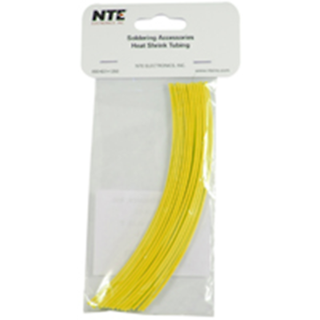 NTE Electronics 47-20106-Y Heat Shrink 1/16 In Dia Thin Wall Yellow 6 In Length