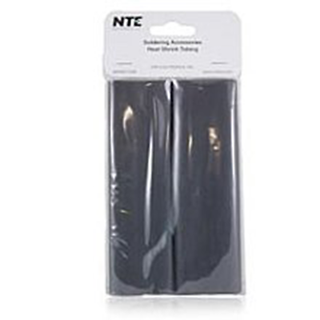 NTE Electronics 47-25706-BK Heat Shrink 1 1/4" Dia W/Adhesive 6" Length BLK 2pcs