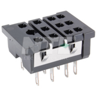 NTE Electronics RLY9151 SOCKET 11PIN BLADE 300V 7A