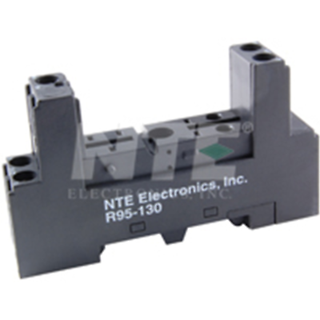 NTE Electronics R95-130 SOCKET-SPDT 5-PIN SLIM LINE DIN RAIL MOUNT 300V 12A