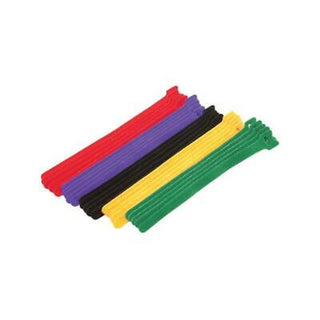 Eclipse 900-098-AST Hook & Loop Cable Tie Assortment 15 pcs - 3 each color