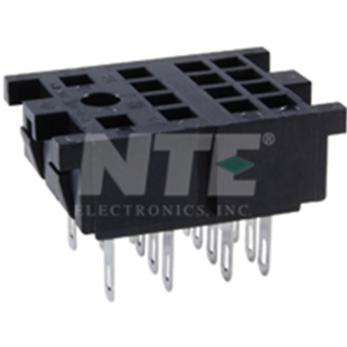 NTE Electronics R95-122 SOCKET 14-PIN MINI BLADE FOR 4PDT 300V 10A