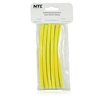 NTE Electronics 47-25206-Y Heat Shrink 1/4" Dia W/adhesive YLW 6" Length 6pcs