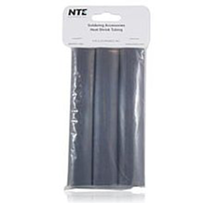 NTE Electronics 47-25506-BK Heat Shrink 3/4" Dia W/adhesive BLK 6" Length 3pcs