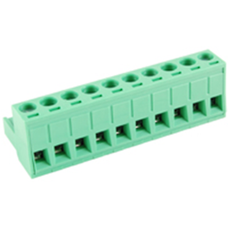 NTE Electronics 25-E1200-10 Terminal Block 10 Pole 5.08mm Pitch Plug Horizontal