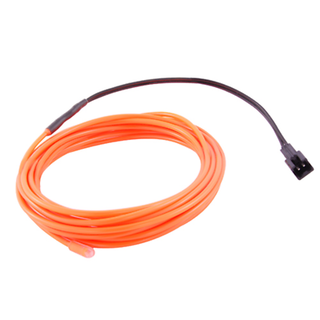 NTE Electronics 69-ELW2.3-OR EL WIRE ORANGE 2.3MM DIA 3M W/PRE-WIRED CONNECTOR