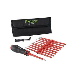 Pro'sKit SD-T860 12 Pc VDE Torque Screwdriver Set