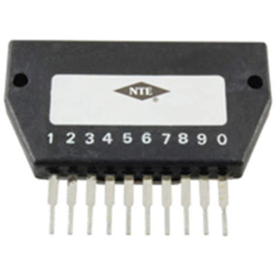 NTE Electronics NTE1024 HYBRID MODULE 8 WATT AUDIO POWER AMP 10-LEAD SIP 25V TYP