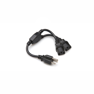 Hosa YIE-406 Dual IEC C13 to NEMA 5-15P Power Y Cable, 1.5 feet