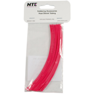 NTE Electronics 47-20006-R Heat Shrink 3/64 In Dia Thin Wall Red 6 In Length