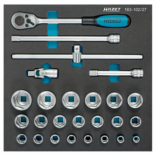 Hazet 163-102/27 Socket Set, 26 pieces