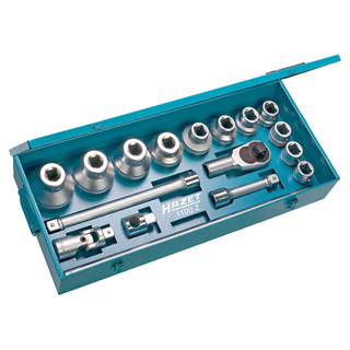 Hazet 1100Z Socket Set, 1.0" drive, 32 - 80mm, 17 pieces