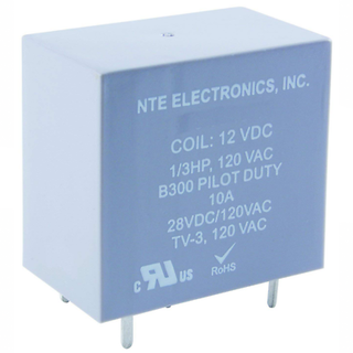 NTE Electronics R48-5D10-24 RELAY SPDT 10AMP 24VDC PC MOUNTABLE EPOXY SEALED