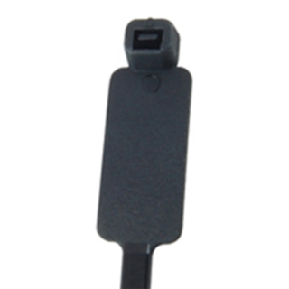 NTE Electronics 04-0750ID0 CABLE TIE 50 LB. ID .500 1X1" PAD 7.8" BLACK 100/BAG