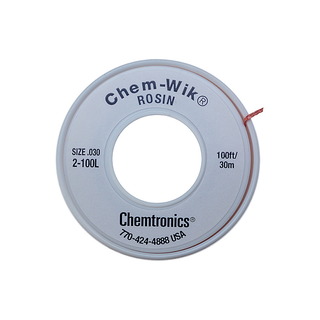 Chemtronics 2-100L Chem-Wik Desoldering Braid, .030, 100ft