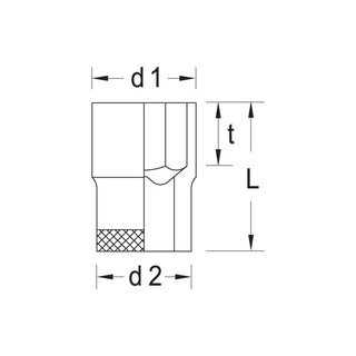 Gedore 2101041 Socket 3/8" Hex Size 9/16 Inch