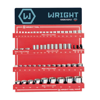 Wright Tool D958 61 Piece Metric 1/2-Inch and 3/4-Inch Drive 12-Point Sockets