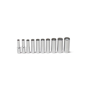 Wright Tool 210 1/4 Drive 10 Piece 12 Point Deep Socket Set