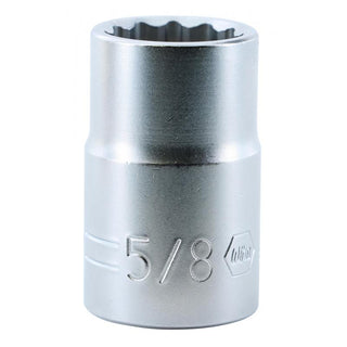 Wiha Tools 33813 12 Point, 1/2 Inch Drive Deep Socket, 5/8 Inch