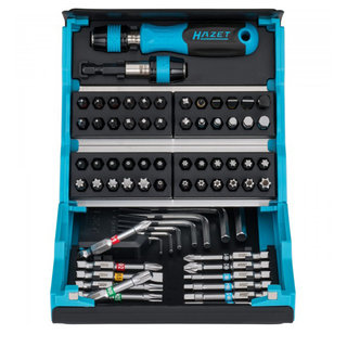 Hazet 2200SC-1 SmartCase Screwdriver Bit Set with Handle, 69 Pc.