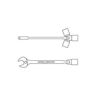 Gedore 6512810 Combination Swivel Head Wrench 19 mm