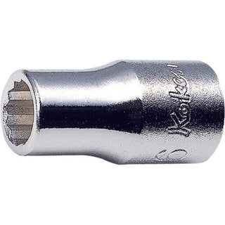 Ko-ken 2405A-3/16 Hex 1/4"Sq. Drive 12 Point Socket 3/16 Inch L.22 mm