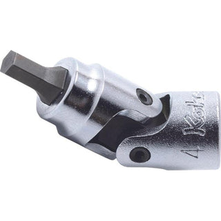 Ko-Ken 2430M-6 1/4 Sq. Dr. Universal Bit Socket 6mm Hex Length 40mm