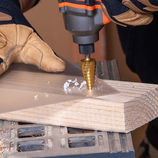 Klein Tools 25964 Step Drill Bit, Spiral Double-Fluted, 1/8-Inch to 1/2-Inch, VACO