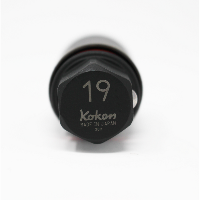 Ko-ken 280PM-19 Hex Wheel Nut Adaptor Socket 19 mm L.52 mm