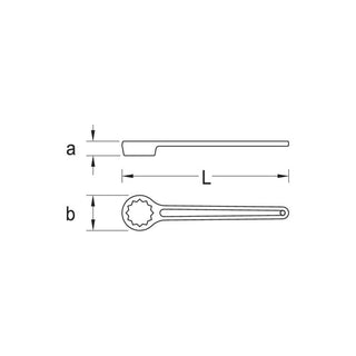 Gedore 6482560 Deep Ring Spanner Straight 65 mm