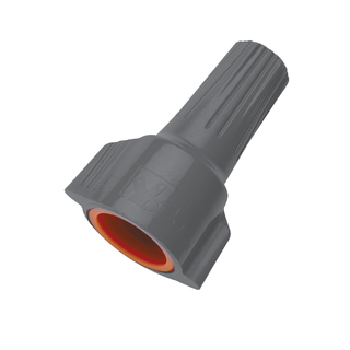 Ideal 30-1161 WeatherProof Wire Connector, Model 61, Gray-Orange, 25/card