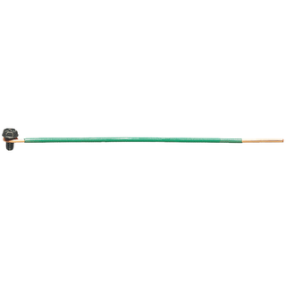 Ideal 30-3392 Solid Wire Grounding Tail w/ Loop/GRD Screw/Stripped End, 50/box