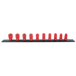 Wiha Tools 31393 10 Piece Insulated Socket Set 1/4" Drive - Metric