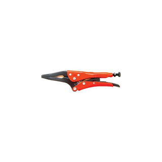 Grip-On 127B10 10 Inch Bent Long Nose Locking Pliers in Orange Epoxy