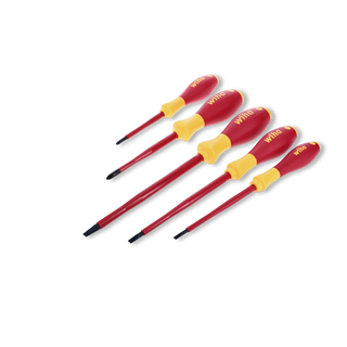 Wiha Tools 32059 Insulated SoftFinish Slotted / Phillips Screwdriver Set, 5 Pc.