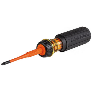 Klein Tools 32286 Flip-Blade Insulated Screwdriver, 2-in1, Ph Bit #1, Sl Bit 3/16-Inch