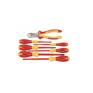 Wiha Tools 32857 7 Piece Insulated BiCut Compound Cutters and Screwdriver Set