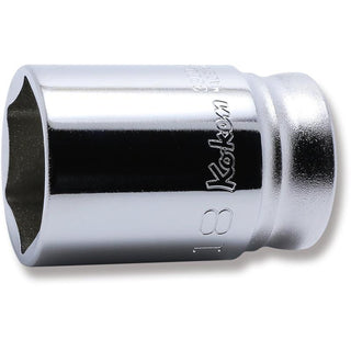 Ko-Ken 3300XZ-18 3/8 Sq. Dr. Socket 18mm 6 point Length 35mm Z-series