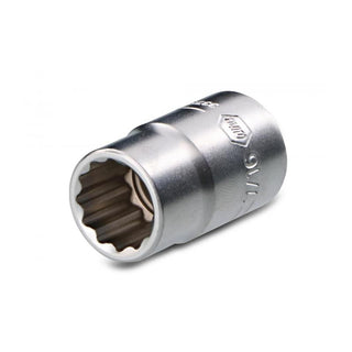 Wiha Tools 33713 3/8" Drive Socket, 12 Point, 7/16"