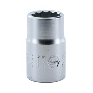 Wiha Tools 33726 3/8 Inch Drive Socket, 12 Point, 11.0mm