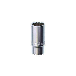 Wiha Tools 33764 12 Point - 3/8" Drive Deep Socket 21.0 mm