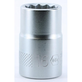 Wiha Tools 33832 1/2 Inch Drive Socket, 12 Point, 16 mm