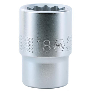 Wiha Tools 33834 1/2 Inch Drive Socket, 12 Point, 18 mm