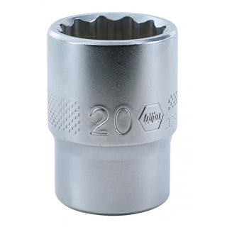 Wiha Tools 33836 1/2 Inch Drive Socket, 12 Point, 20 mm