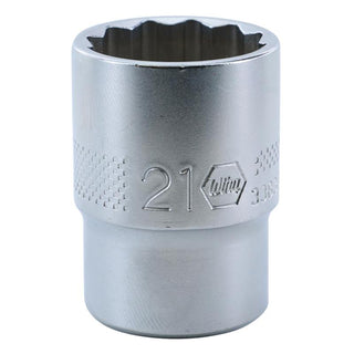 Wiha Tools 33837 1/2 Inch Drive Socket, 12 Point, 21 mm