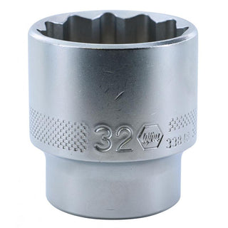 Wiha Tools 33848 1/2 Inch Drive Socket, 12 Point, 32 mm