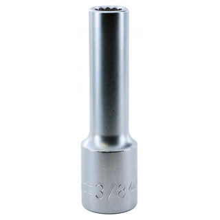 Wiha Tools 33851 1/2 Inch Drive Deep Socket, 12 Point, 3/8 Inch